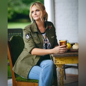 Idyllwind Women’s Military Embroidered Button Down Shirt